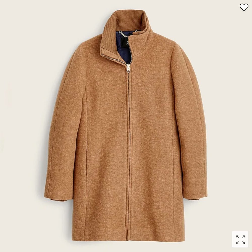J. Crew Lodge Coat in Italian Stadium-Cloth Wool: Size 2